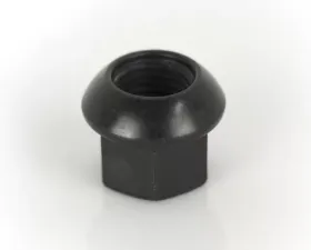 RSS Open Lug Nut 19mm Hex Black Zinc M14x1.5 Ball Seat