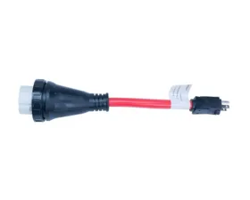 RV Power Adapter 12 Inch 50 Amp Female Twist To 15 Amp Male 10AWG Snappin Turtle