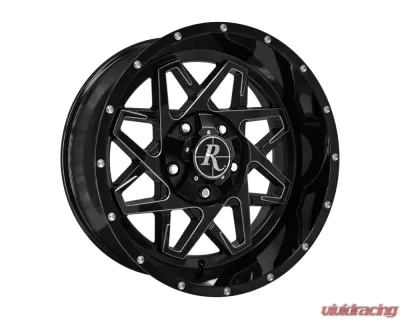 Remington Off-Road Caliber Wheel 20x10 5x127|139.7 -25mm Gloss Black Milled Edges - CA201056-25GB-M