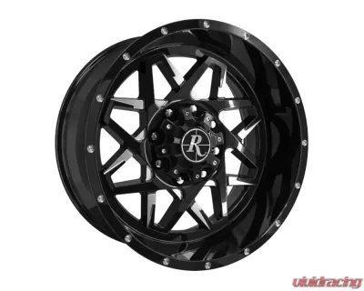 Remington Off-Road Caliber Wheel 20x10 8x165 -25mm Gloss Black Milled Face - CA201082-25ML3