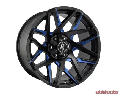 Remington Off-Road Canyon Wheel 20x9 6x135|139.7 0mm Satin Black Milled Face w/ Blue Clear - CY2090660ML3-BL