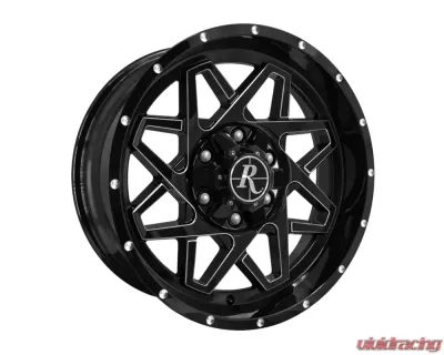 Remington Off-Road Gridlock Wheel 20x9 6x135|139.7 -10mm Gloss Black w/ Milling - GL209066-10GB-M