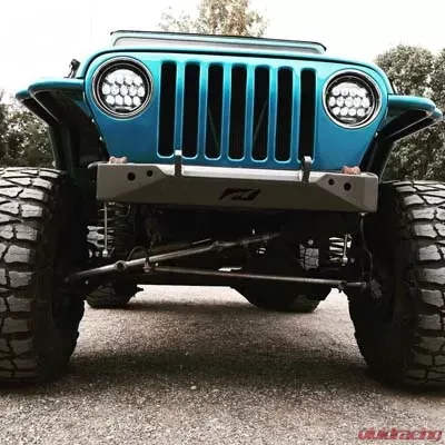 Motobilt Stubby Front Bumper Bare Steel Jeep Wrangler YJ | TJ 1987-2006 - MB1000