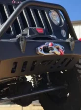 Motobilt Front Bumper w/ Stinger Crusher Series Bare Steel Jeep Wrangler JK 2007-2018                                     - MB1011-S - Image 2