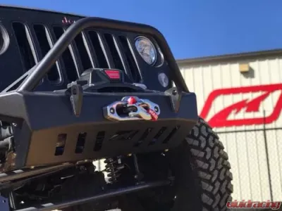 Motobilt Front Bumper w/ Stinger Crusher Series Bare Steel Jeep Wrangler JK 2007-2018 - MB1011-S