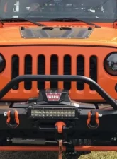 Motobilt Front Bumper w/ Stinger Crusher Series Bare Steel Jeep Wrangler JK 2007-2018                                     - MB1011-S - Image 6