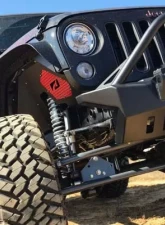 Motobilt Front Bumper w/ Stinger Crusher Series Bare Steel Jeep Wrangler JK 2007-2018                                     - MB1011-S - Image 11