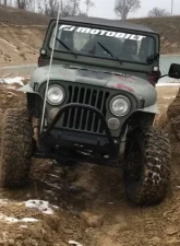 Motobilt Front Stubby Bumper w/ Stinger Bare Steel Jeep Wrangler CJ 1976-1986                                     - MB1015-S - Image 11