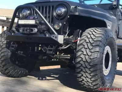 Motobilt Mid Width Front Bumper w/ Stinger Bare Steel Jeep Wrangler CJ 1976-1986 - MB1019-S