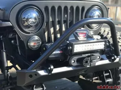 Motobilt Mid Width Front Bumper w/ Stinger Bare Steel Jeep Wrangler CJ 1976-1986 - MB1019-S