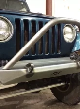 Motobilt Mid-Width Front Bumper w/ Stinger Bare Steel Jeep Wrangler YJ | TJ | LJ 1987-2006                                     - MB1021-S - Image 10