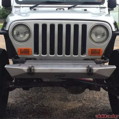 Motobilt Mid-Width Front Bumper Bare Steel Jeep Wrangler YJ | TJ | LJ 1987-2006 - MB1021