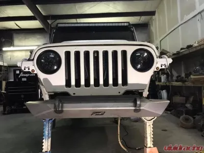 Motobilt Mid-Width Front Bumper Bare Steel Jeep Wrangler YJ | TJ | LJ 1987-2006 - MB1021