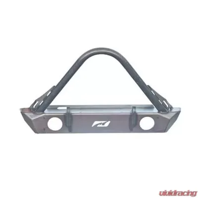 Motobilt Front Bumper w/ Stinger Fog Cutouts Hatchet Series Bare Steel Jeep Wrangler JK 2007-2018 - MB1048F-S