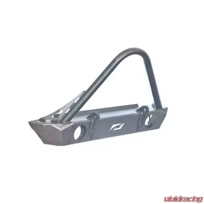 Motobilt Front Bumper w/ Stinger Fog Cutouts Hatchet Series Bare Steel Jeep Wrangler JK 2007-2018 - MB1048F-S