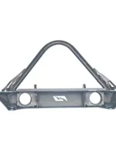Motobilt Front Bumper w/ Stinger Fog Cutouts Hatchet Series Bare Steel Jeep Wrangler JK 2007-2018                                     - MB1048F-S - Image 4