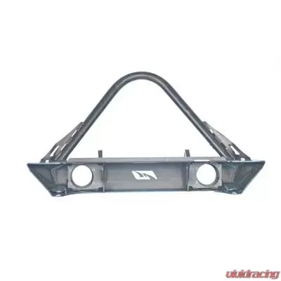 Motobilt Front Bumper w/ Stinger Fog Cutouts Hatchet Series Bare Steel Jeep Wrangler JK 2007-2018 - MB1048F-S