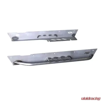 Motobilt Rocker Guards For Comp and Stretch Cut Corners w/ Tube Step Bare Steel Jeep Wrangler TJ 1997-2006 - MB1054-S