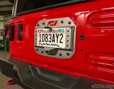 Motobilt Spare Tire Delete Tag Mount and Tag Light Jeep Wrangler JL 2018-2020 - MB1077-LD-PL6