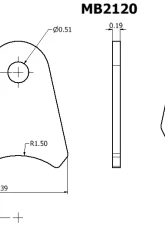 Motobilt Universal Shock Tab 1/2" Hole Diameter                                     - MB2120 - Image 3