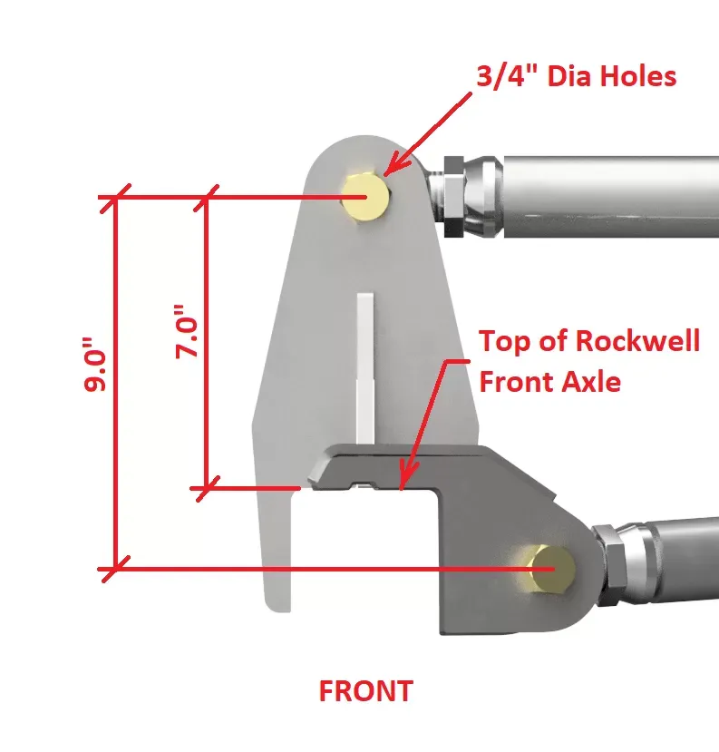 Motobilt Rockwell Axle Lower Link Plate Kit - MB2124