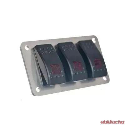 Motobilt 3 Hole Aluminum Switch Panel 4.5 x 2.5 Inch - MB5510