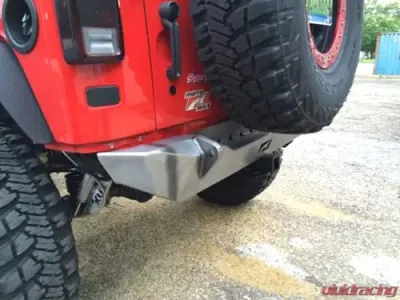Motobilt Rear Stubby Bumper Bare Steel Jeep Wrangler JK 2007-2018 - MB1010