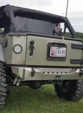 Motobilt Rear Stubby Bumper Bare Steel Jeep Wrangler JK 2007-2018                                     - MB1010 - Image 17