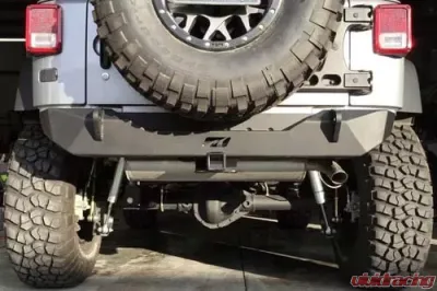 Motobilt Rear Stubby Bumper Bare Steel Jeep Wrangler JK 2007-2018 - MB1010