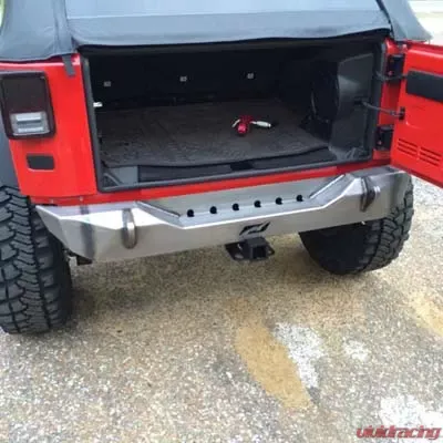 Motobilt Rear Stubby Bumper Bare Steel Jeep Wrangler JK 2007-2018 - MB1010