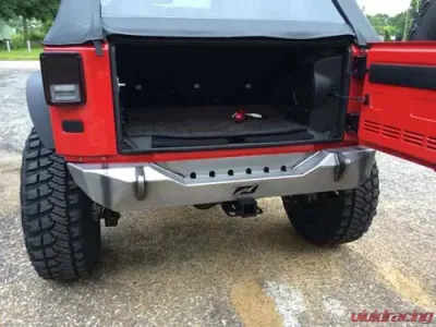 Motobilt Rear Stubby Bumper Bare Steel Jeep Wrangler JK 2007-2018 - MB1010