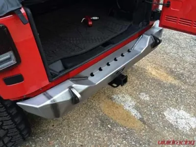 Motobilt Rear Stubby Bumper Bare Steel Jeep Wrangler JK 2007-2018 - MB1010