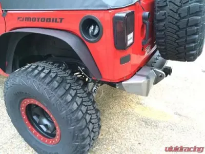 Motobilt Rear Stubby Bumper Bare Steel Jeep Wrangler JK 2007-2018 - MB1010