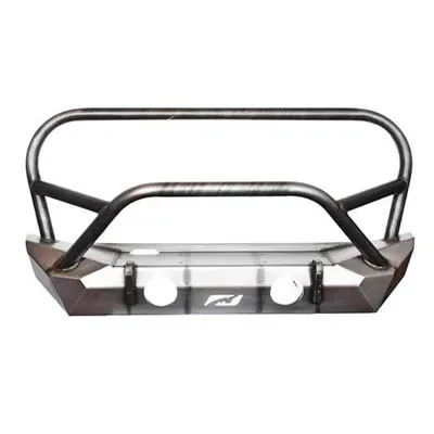 Motobilt Front Bumper w/ Stinger and Grill Hoop (The Hammer Series Bare Steel) Jeep Wrangler JK 2007-2018 - MB1025F-L