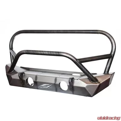 Motobilt Front Bumper w/ Stinger and Grill Hoop (The Hammer Series Bare Steel) Jeep Wrangler JK 2007-2018 - MB1025F-L