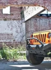 Motobilt Bumper w/ Stinger The Hammer Series Bare Steel Jeep Wrangler JK 2007-2018                                     - MB1025F-S - Image 7