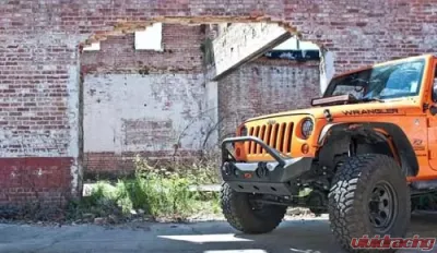 Motobilt Bumper w/ Stinger The Hammer Series Bare Steel Jeep Wrangler JK 2007-2018 - MB1025F-S