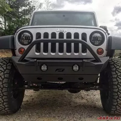 Motobilt Bumper w/ Stinger The Hammer Series Bare Steel Jeep Wrangler JK 2007-2018 - MB1025F-S