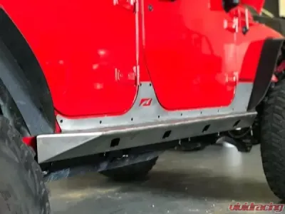 Motobilt Rocker Guards With Step Crusher Series Bare Steel Jeep Wrangler JK Unilimited 2007-2018 - MB1042