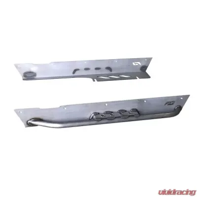 Motobilt Rocker Guards For Competition Corners w/ Step Bare Steel Jeep Wrangler YJ 1987-1995 - MB1043-S