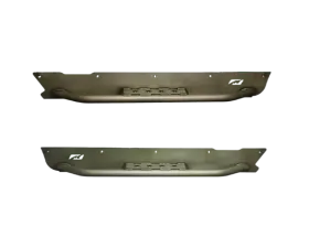 Motobilt Full Length Rocker Guards w/ Step Bare Steel Jeep Wrangler TJ 1997-2006