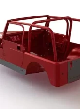 Motobilt Full Length Rocker Guards Bare Steel Jeep Wrangler TJ 1997-2006                                     - MB1056 - Image 2