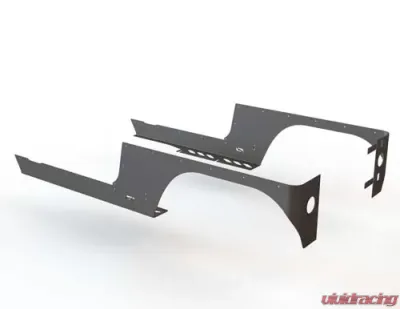Motobilt Rocker Guards for Comp Cut Corners Bare Steel Jeep Wrangler LJ | TJ Unlimited 2004-2006 - MB1062