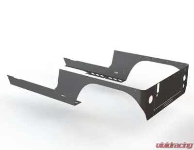 Motobilt Rocker Guards for Comp Cut Corners Bare Steel Jeep Wrangler LJ | TJ Unlimited 2004-2006 - MB1062
