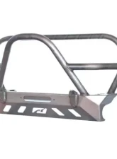 Motobilt Front Bumper w/ Grill Hoop and Stinger Bare Steel Jeep Wrangler YJ | TJ | LJ 1987-2006                                     - MB1069-L - Image 2