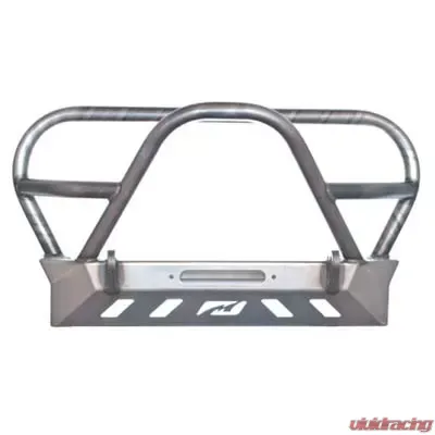 Motobilt Front Bumper w/ Grill Hoop and Stinger Bare Steel Jeep Wrangler YJ | TJ | LJ 1987-2006 - MB1069-L