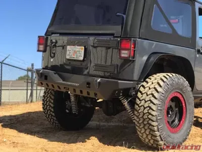 Motobilt Rear Bumper Crusher Series Bare Steel Jeep Wrangler JK 2007-2018 - MB1072