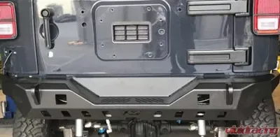 Motobilt Rear Bumper Crusher Series Bare Steel Jeep Wrangler JK 2007-2018 - MB1072