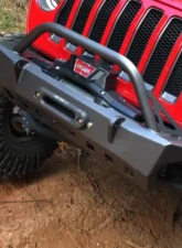Motobilt Front Bumper w/ Bull Bar Crusher Jeep Wrangler JL | Gladiator 2018-2022                                     - MB1078-B - Image 3