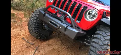 Motobilt Front Bumper w/ Bull Bar Crusher Jeep Wrangler JL | Gladiator 2018-2022 - MB1078-B